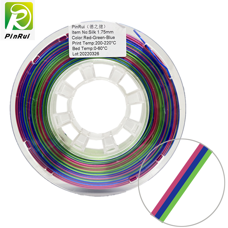 PINRUI Three  Colors In filament Dual Color Silk Filament For 3d Printer