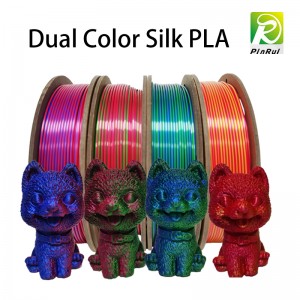 pla filament silk dual color filament,1.75mm 3d filament, 3d printer filament