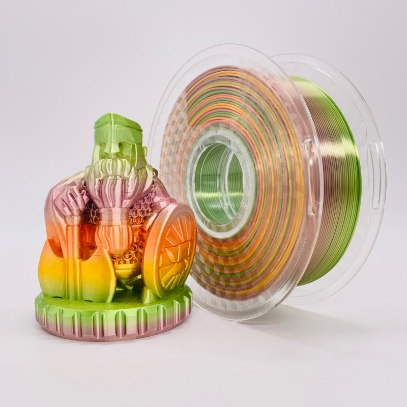 silk Rainbow multicolour pla filament Pastel color1.75mm 3D Printer Pla Filament