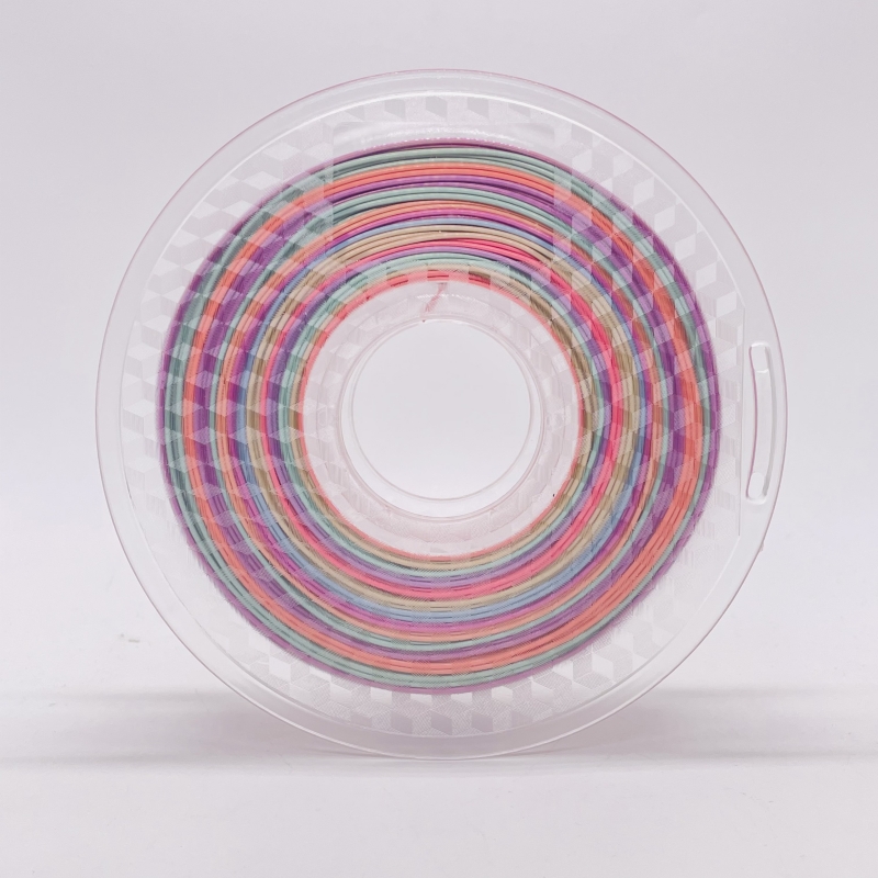 silk Rainbow multicolour pla filament Pastel color1.75mm 3D Printer Pla Filament