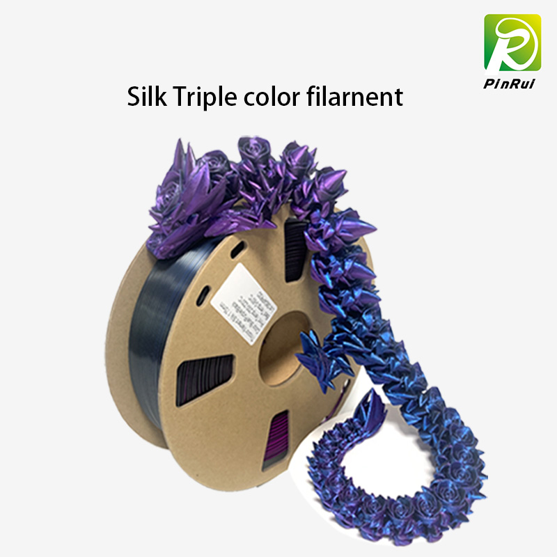 pla filament silk triple color filament,1.75mm 3d filament, 3d printer filament